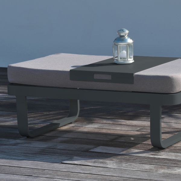 Salon bas de jardin 6 places en aluminium Barcelona - 5