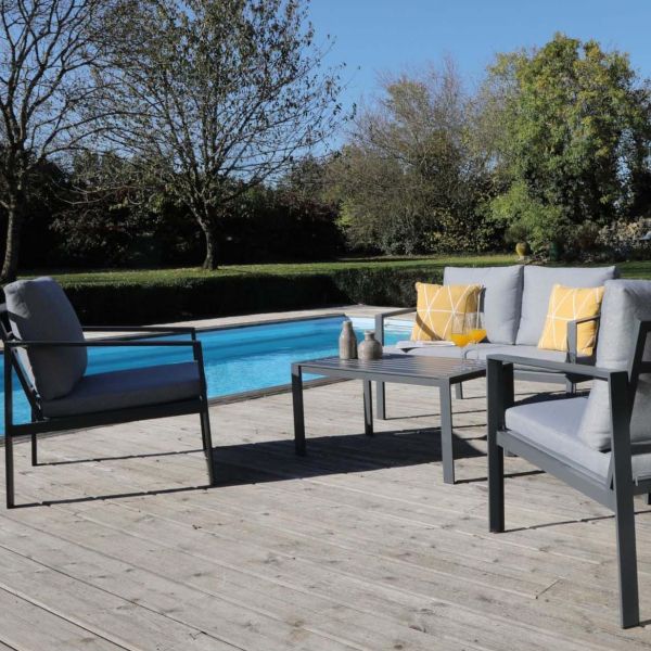 Salon détente jardin en aluminium Marlo