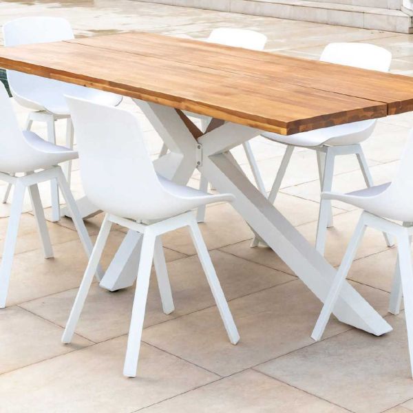 Salon de jardin en aluminium et bois Tarifa - 