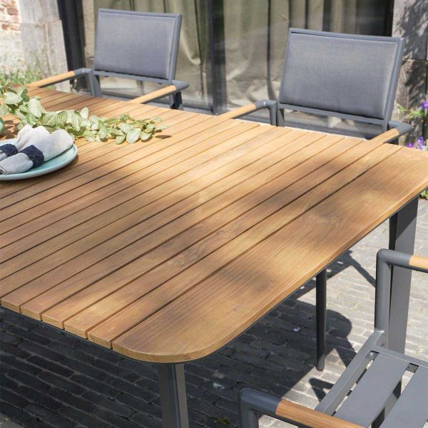 Salon de jardin en aluminium et teck 6 personnes Piana - 5