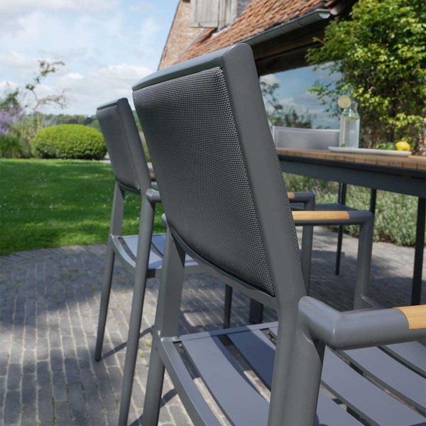 Salon de jardin en aluminium et teck 6 personnes Piana - 7