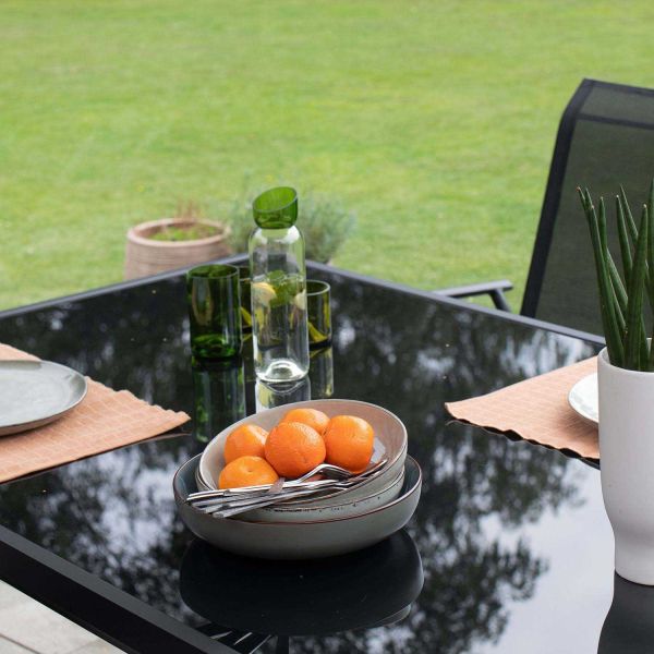Salon de jardin en aluminium et verre trempé Black Edition - 8