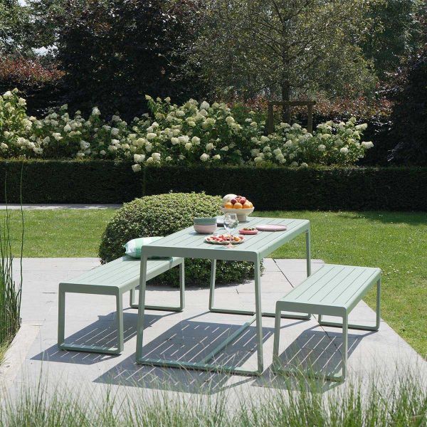 Salon de jardin en aluminium vert d'eau Rio