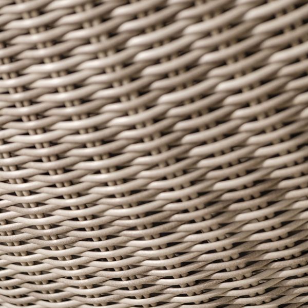 Salon de jardin bas 5 places en résine tressée demi-ronde luxe Isa - 5