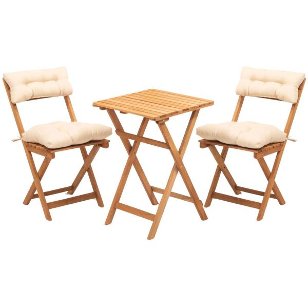 Salon de jardin en bois 2 places Mycos