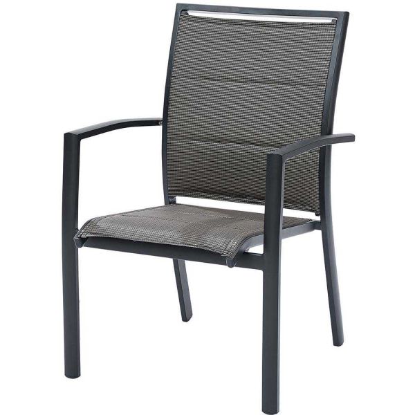 Salon de jardin design en aluminium anthracite 8 fauteuils Modulo - 6