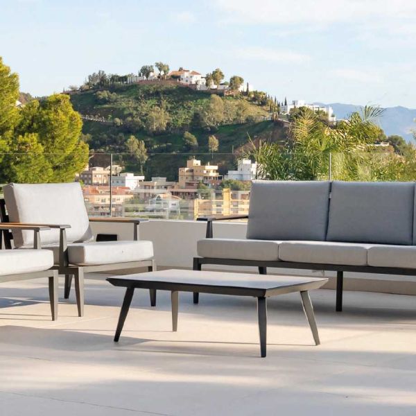 Salon de jardin détente en aluminium Tarifa
