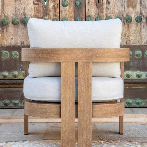 Salon de jardin détente en aluminium imitation bois Corcega - 1939