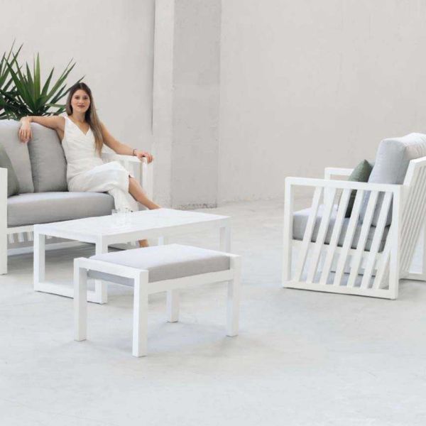 Salon de jardin détente en aluminium 4 places Abigeil - IND-0645