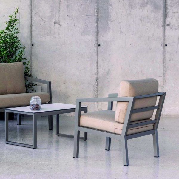 Salon de jardin détente en aluminium 4 places Acapulco - IND-0628
