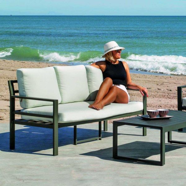 Salon de jardin détente en aluminium 5 places Glembor - HEVEA