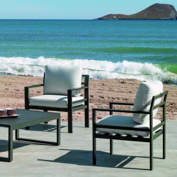 Salon de jardin détente en aluminium 5 places Glembor - IND-0627