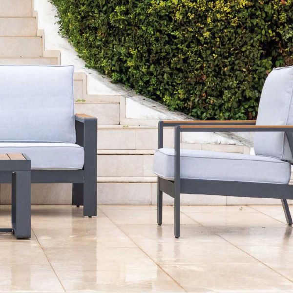 Salon de jardin détente en aluminium 5 places Turquia - IND-0660
