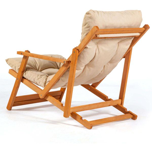 Salon de jardin détente en bois de hêtre Garden - 359