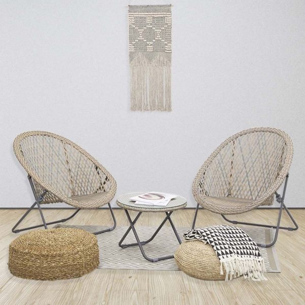 Salon de jardin en polyrésine et métal Kent (Lot de 3) - AUBRY GASPARD