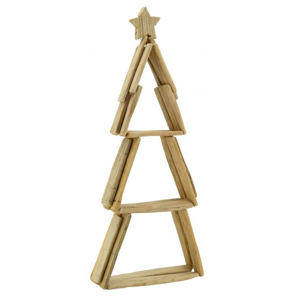 Sapin en bois flotté avec étoile