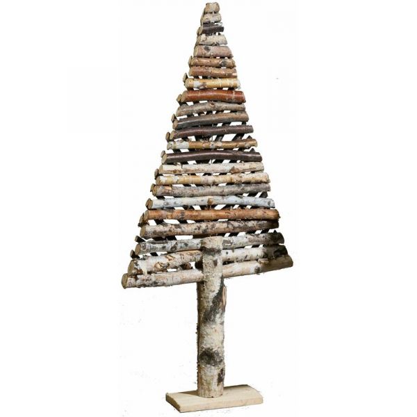 Sapin décoratif en bouleau motif chevron - AUB-4441