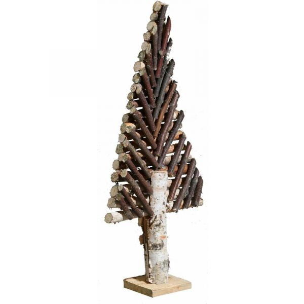 Sapin décoratif en bouleau motif chevron