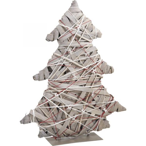 Sapin déco en osier et métal
