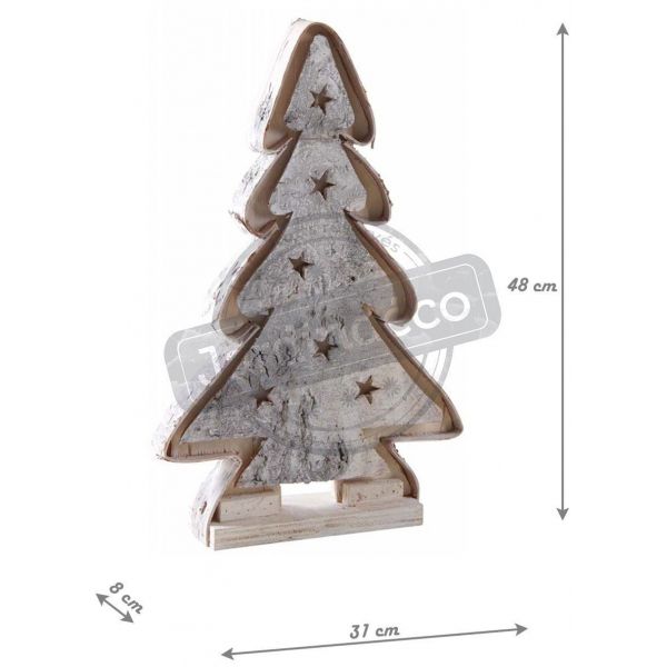 Sapin décoratif en bouleau avec led - AUB-3606