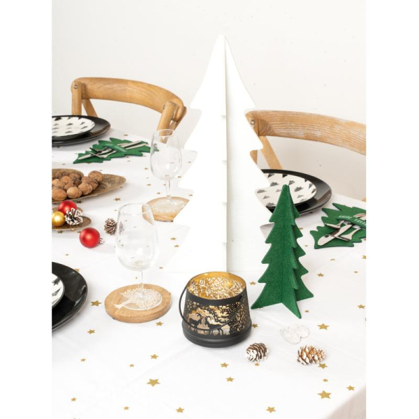 Sapin en feutrine blanche 40 cm - 5