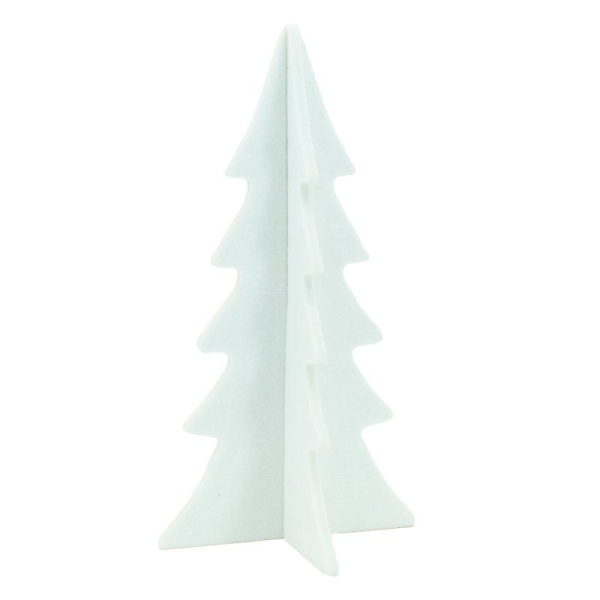 Sapin en feutrine blanche 40 cm - 7