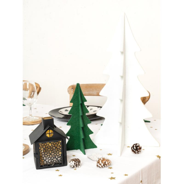 Sapin en feutrine blanche 40 cm - AUBRY GASPARD