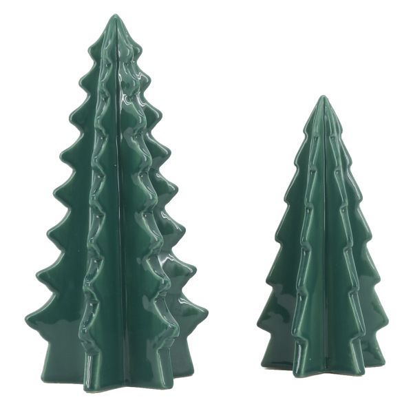 Duo de sapins en céramique