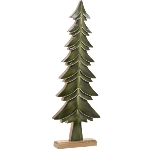 Sapins décoratifs en bois de manguier vert (Lot de 3) - AMADEUS