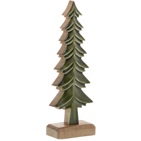 Sapins décoratifs en bois de manguier vert (Lot de 3) - 89,90