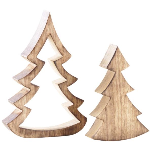 Sapins gigognes en manguier (Lot de 2)