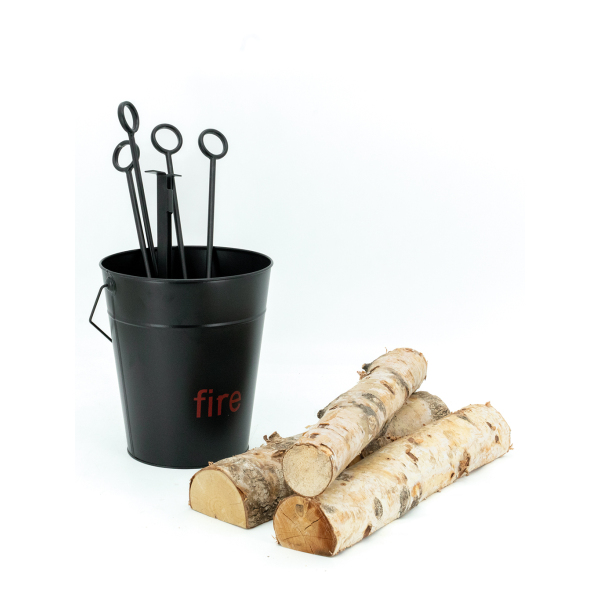 Seau 4 accessoires cheminée Fire - AUBRY GASPARD