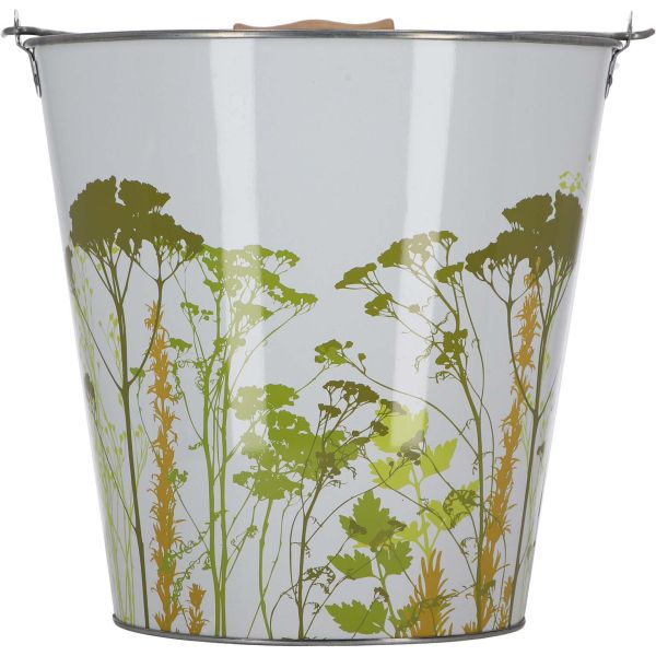 Seau en métal avec décor Herbe - 8