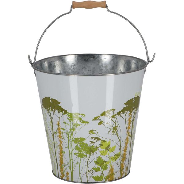 Seau en métal avec décor Herbe - 7