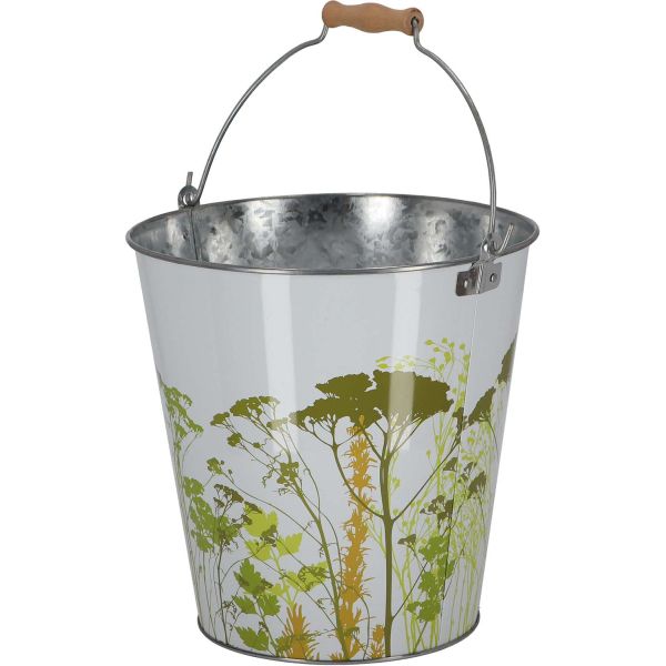 Seau en métal avec décor Herbe - 6