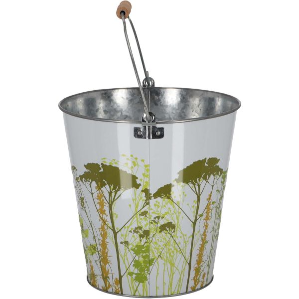 Seau en métal avec décor Herbe - 12,90
