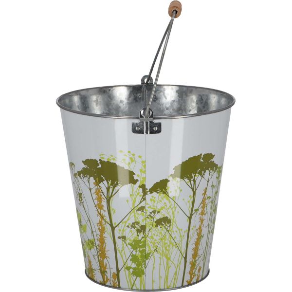 Seau en métal avec décor Herbe - 5