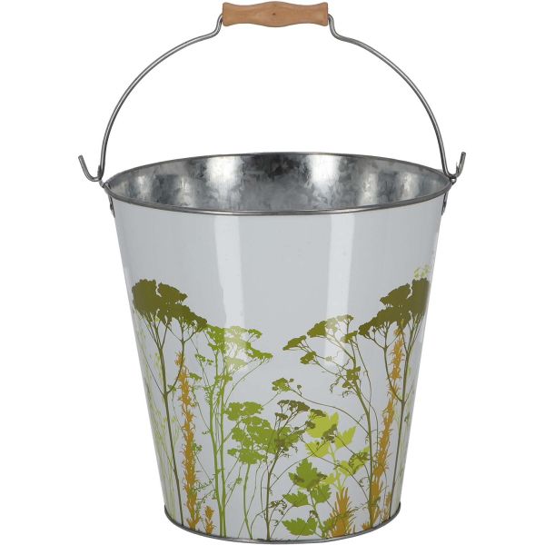 Seau en métal avec décor Herbe - ESSCHERT DESIGN