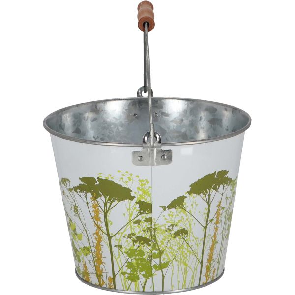 Seau en métal avec décor Herbe - 8,90