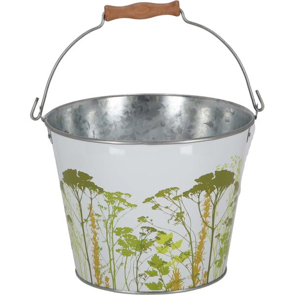 Seau en métal avec décor Herbe - ESSCHERT DESIGN