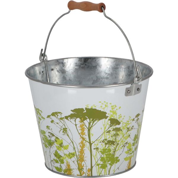 Seau en métal avec décor Herbe - 6