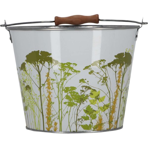 Seau en métal avec décor Herbe - 8