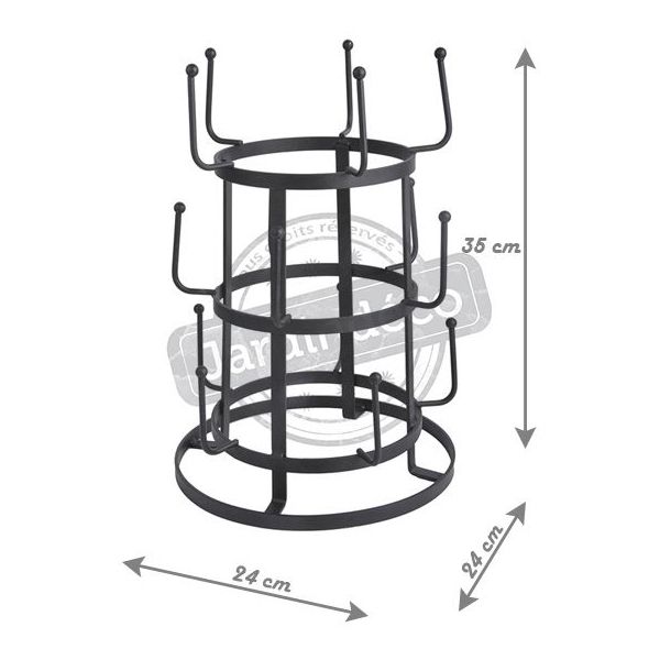 Séchoir à bouteilles en métal - ESSCHERT DESIGN