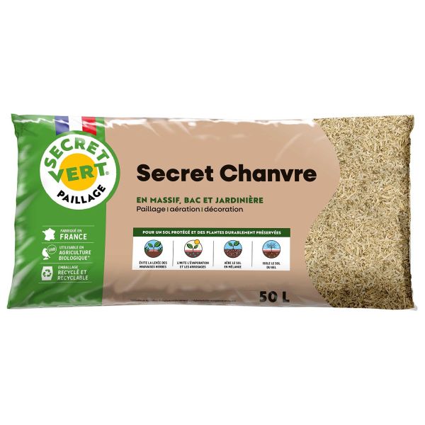 Secret chanvre paillis de chanvre 50 litres