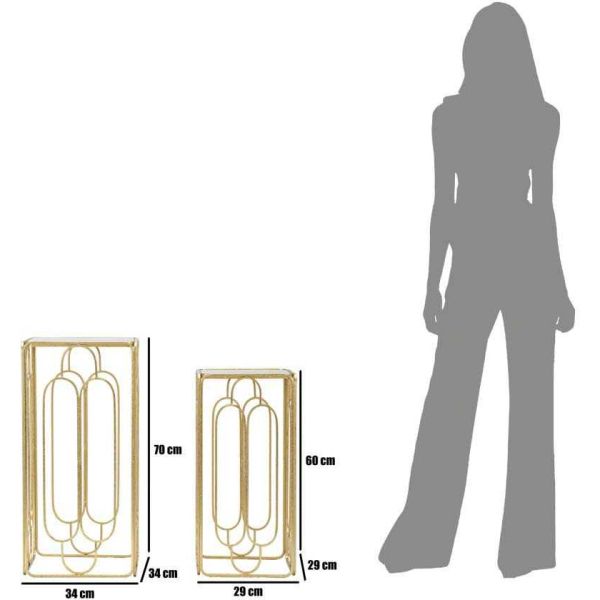 Selettes en métal doré Holdery (Lot de 2) - MAU-0410