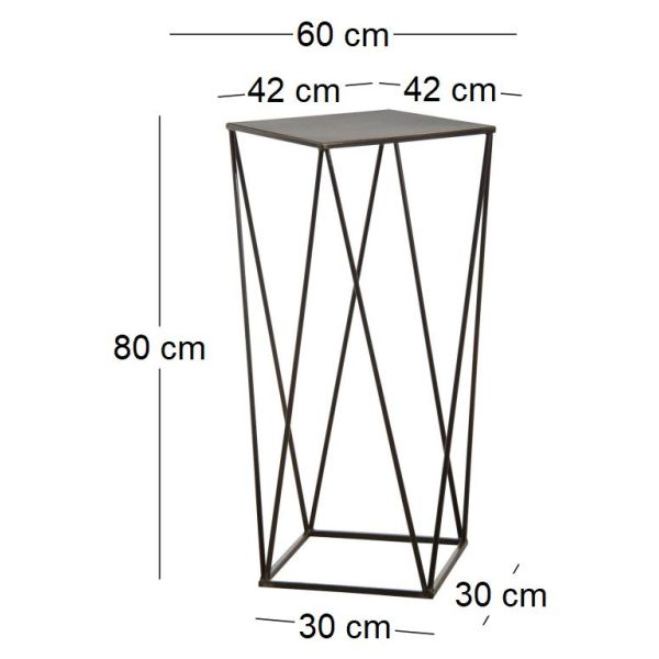 Sellette design en métal noir - AUB-2594