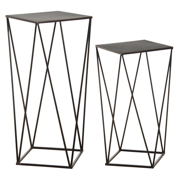 Sellette design en métal noir - 109