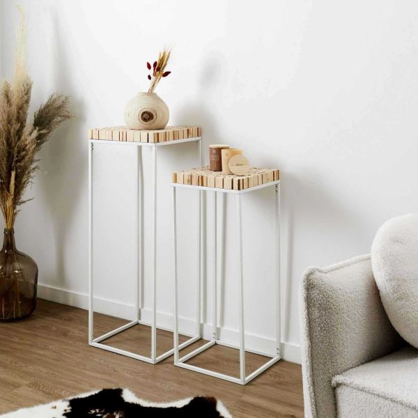 Sellette gigogne rondin (Lot de 2) - THE HOME DECO FACTORY