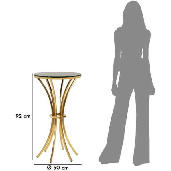 Sellette en métal et verre Shanty - MAU-0668