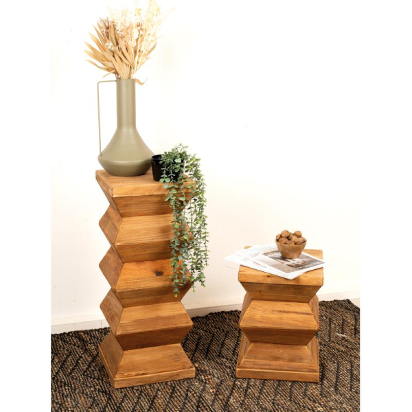 Sellette totem en bois recyclé REWOOD - 8
